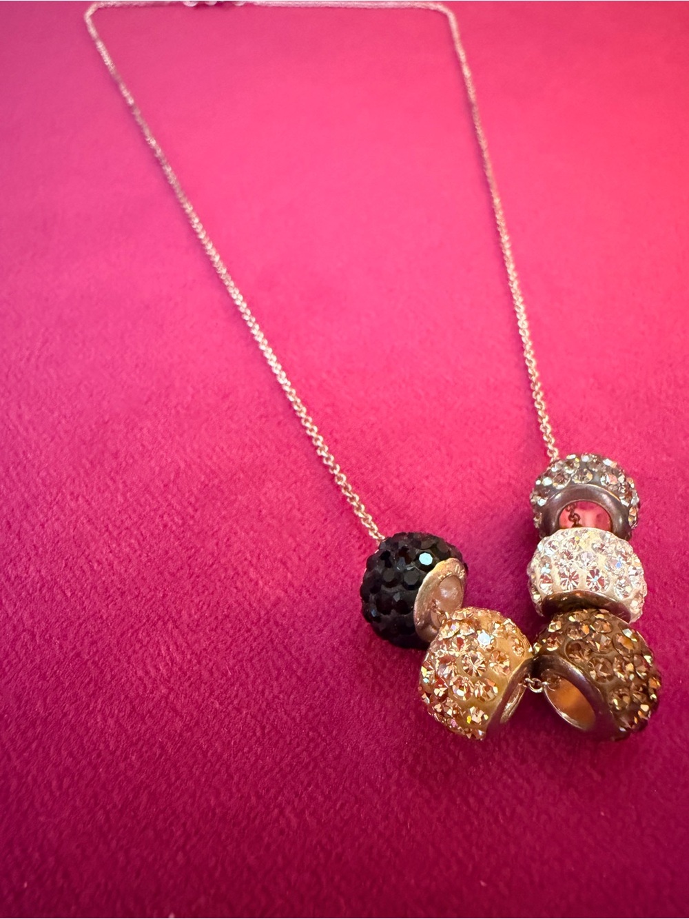 Sparkling Multicolor Crystal Bead Pendant Necklace - Women Jewelry